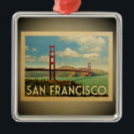 San Francisco Ornament Golden Grind Bridge Vintage<br><div class="desc">En coola vintage stil San Francisco-prydnadsföremål med Golden Grind-bron.</div>