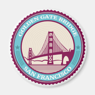 San Francisco överbryggar den guld- grinden Magnet