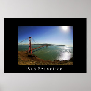 San Francisco överbryggar den guld- grinden Poster