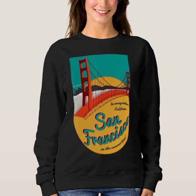 San Francisco på Summertime T Shirt (Framsida)