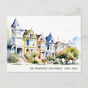 San Francisco Painted Ladies Landskapsresa Helg Vykort