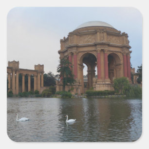 San Francisco Palace of Fine Arts #5 Stickers Fyrkantigt Klistermärke