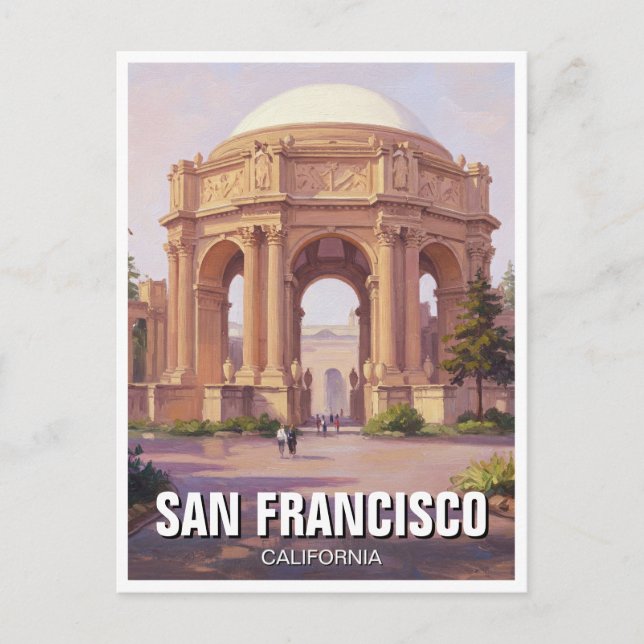 San Francisco Palace of Fine Arts California Vykort (Framsida)