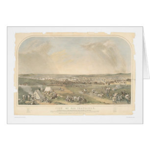 San Francisco panorama- karta för CA. (1551A) Hälsningskort