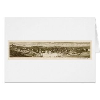 San Francisco panorama- karta för CA - 1856 Hälsningskort