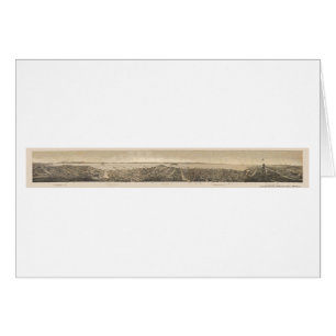 San Francisco panorama- karta för CA - 1862 Hälsningskort