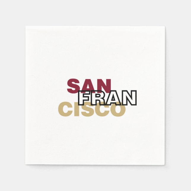 San Francisco Pappra Napkins Pappersservett (Framsidan)