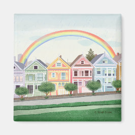 San Francisco Pastel målade Damerna Magnet