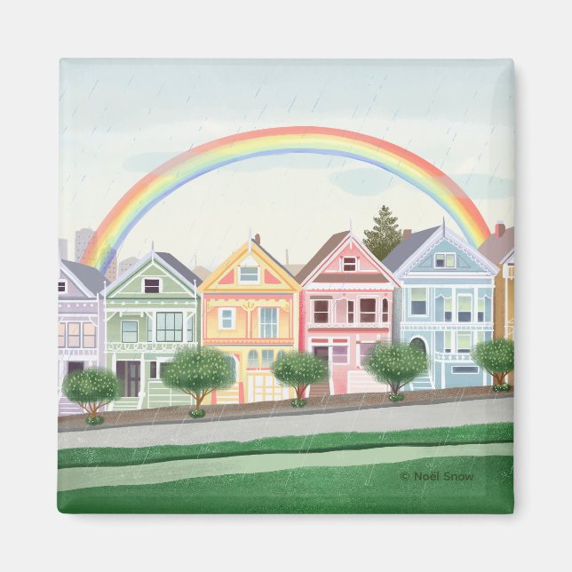 San Francisco Pastel målade Damerna Magnet (Framsidan)