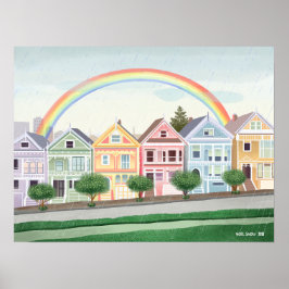 San Francisco Pastel målade Damerna Poster