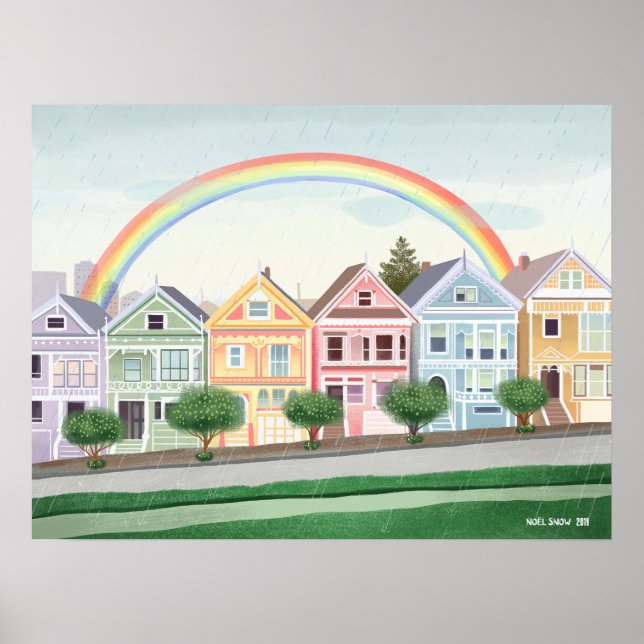 San Francisco Pastel målade Damerna Poster (Framsidan)
