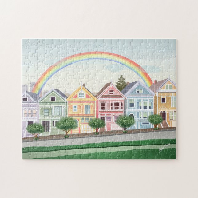 San Francisco Pastel målade Damerna Pussel (Horisontell)