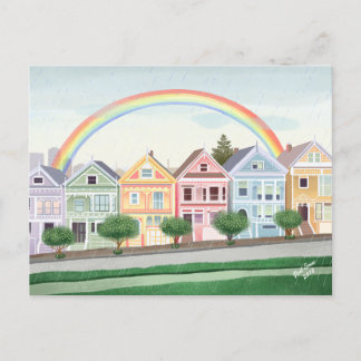 San Francisco Pastel Painting Dam Blank Vykort