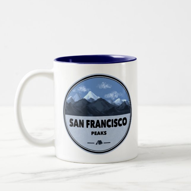 San Francisco Peaks Arizona Camping Två-Tonad Mugg (Vänster)
