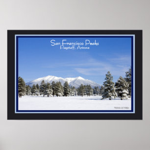 San Francisco Peaks Arizona i Snö-foto Poster