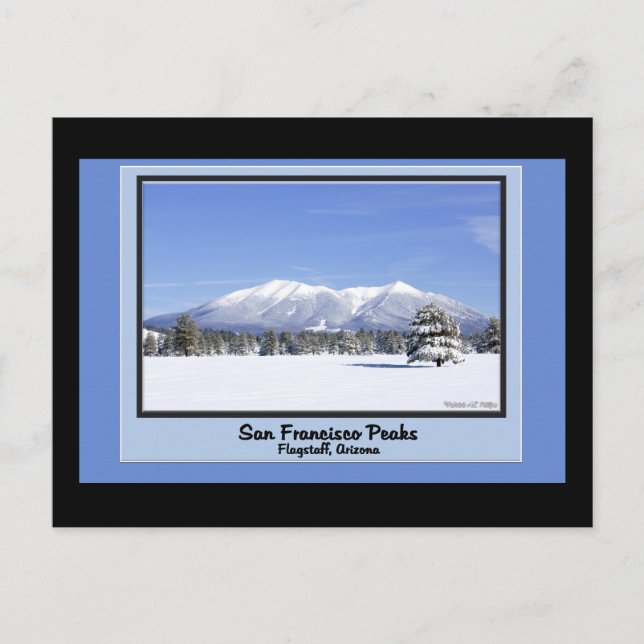 San Francisco Peaks i Snö Vykort (Framsida)