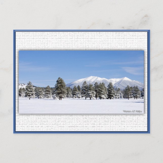 San Francisco Peaks i Snö Vykort (Framsida)