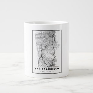 San Francisco Peninsula Karta Jumbo Mugg