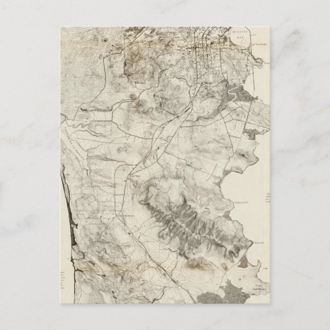 San Francisco Peninsula Vykort (Framsida)