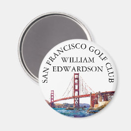 San Francisco Personlig Golft Klubb Namn Magnet