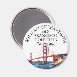 San Francisco Personlig Golftubb Namn Magnet