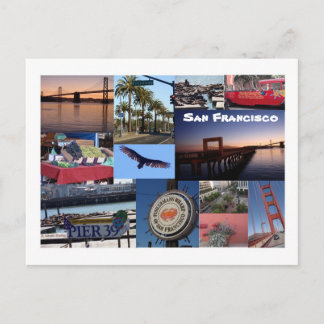 San Francisco Photo Collage Vykort