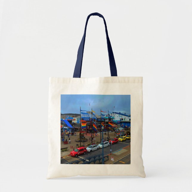 San Francisco Pier 39 Pride #1 Tote Bag Tygkasse (Framsidan)