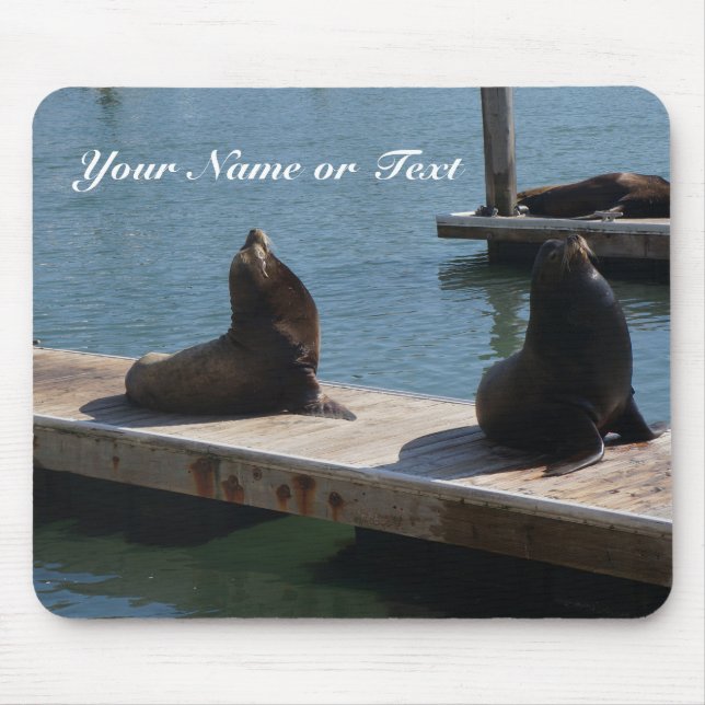 San Francisco Pier 39 Sea Lejon #3 Mouse Pad Musmatta (Framsidan)