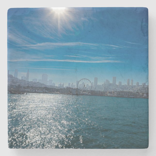 San Francisco Pier 39 Vattenfront Fotografi Stenunderlägg (Framsidan)