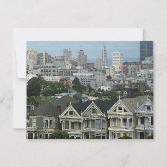 San Francisco Postcard Row City Scene-foto (Framsida)
