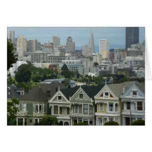 San Francisco Postcard Row City Scene-foto Hälsningskort