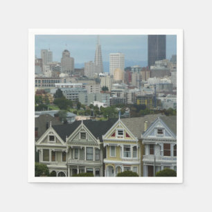 San Francisco Postcard Row City Scene-foto Pappersservett