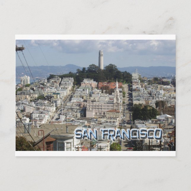 San Francisco Postcard Stil Vykort (Framsida)