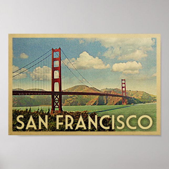 San Francisco Poster Golden Grind Vintage resor (Framsidan)