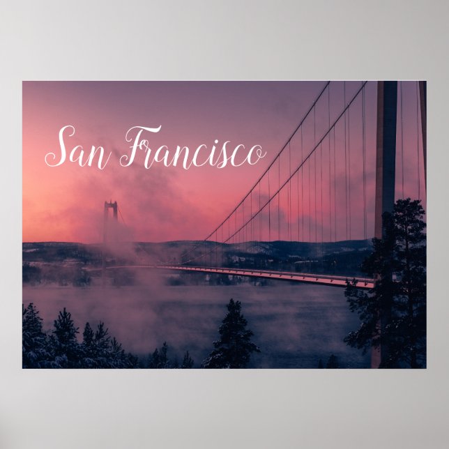 San Francisco Poster med Golden Grind Bridge (Framsidan)