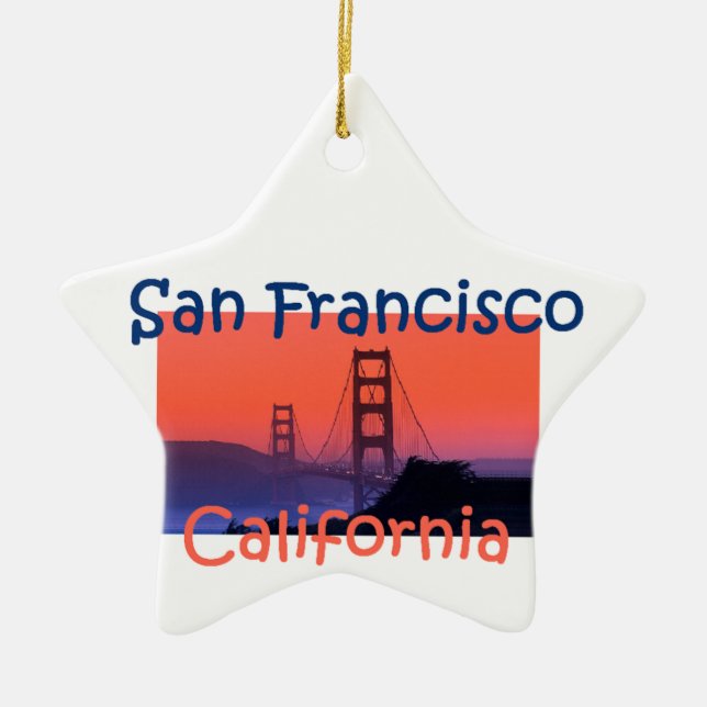 SAN FRANCISCO prydnad Julgransprydnad Keramik (Framsidan)
