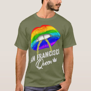San Francisco Queen LGBTQ Gay pride Rainbow Flagga T Shirt