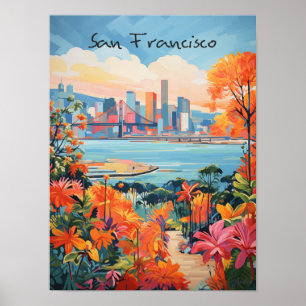 San Francisco Resa Stad Målar Estetik Poster