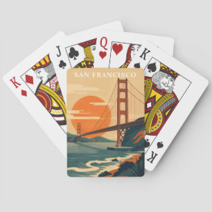 San Francisco Resa Vintage Golden Gate Bridge Casinokort