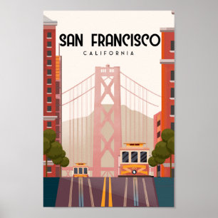 San Francisco-reseaffisch Poster