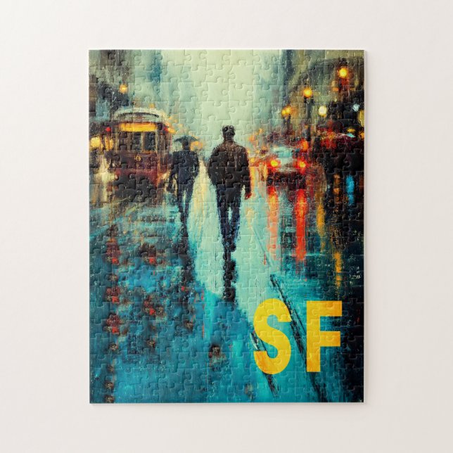 San Francisco Resemålning Plakat Pussel (Vertikal)