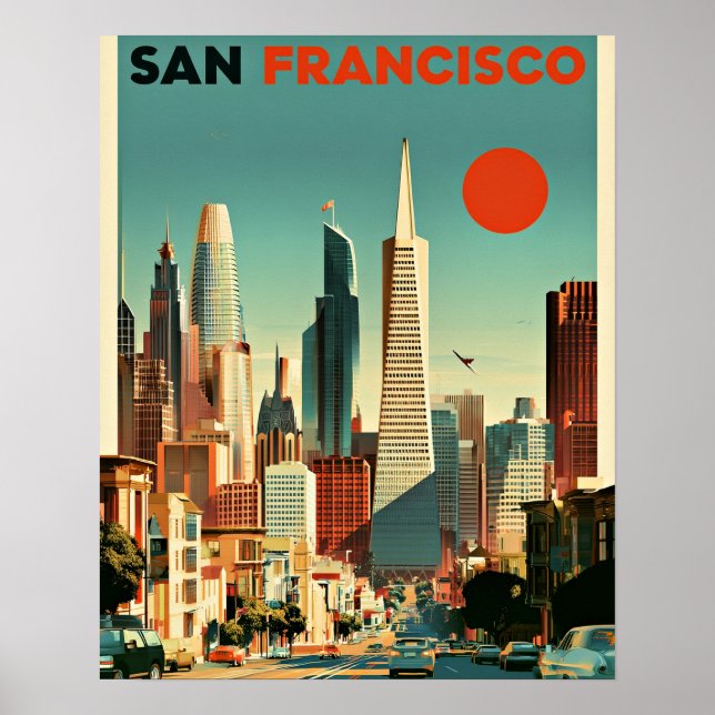 San Francisco Resemålning Poster (Framsidan)