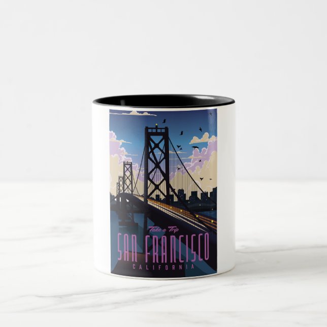 San Francisco Resemålning Två-Tonad Mugg (Center)
