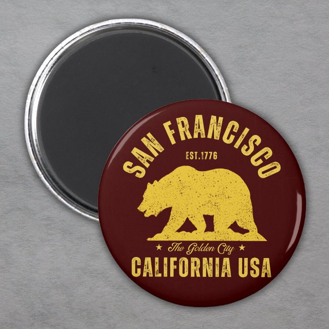 San Francisco Retro California Travel Magnet (Skapare uppladdad)
