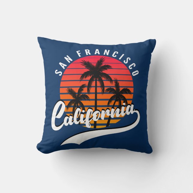 San Francisco Retro Solnedgångskastkudde Kudde (Framsida)
