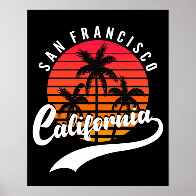 San Francisco Retro Sunset Poster (Framsidan)