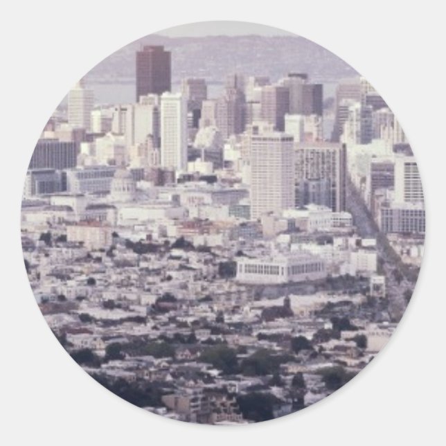 San Francisco Runt Klistermärke (Framsida)