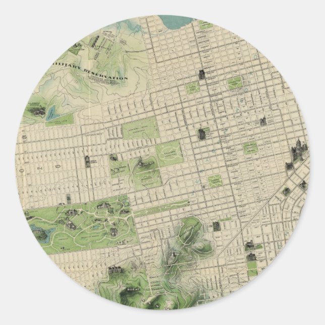 San Francisco Runt Klistermärke (Framsida)