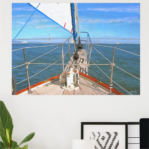 San Francisco Sailing 0869 Art-utskrift Poster