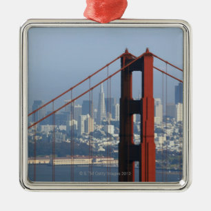 San Francisco sedd guld- grindbro för en ho Julgransprydnad Metall